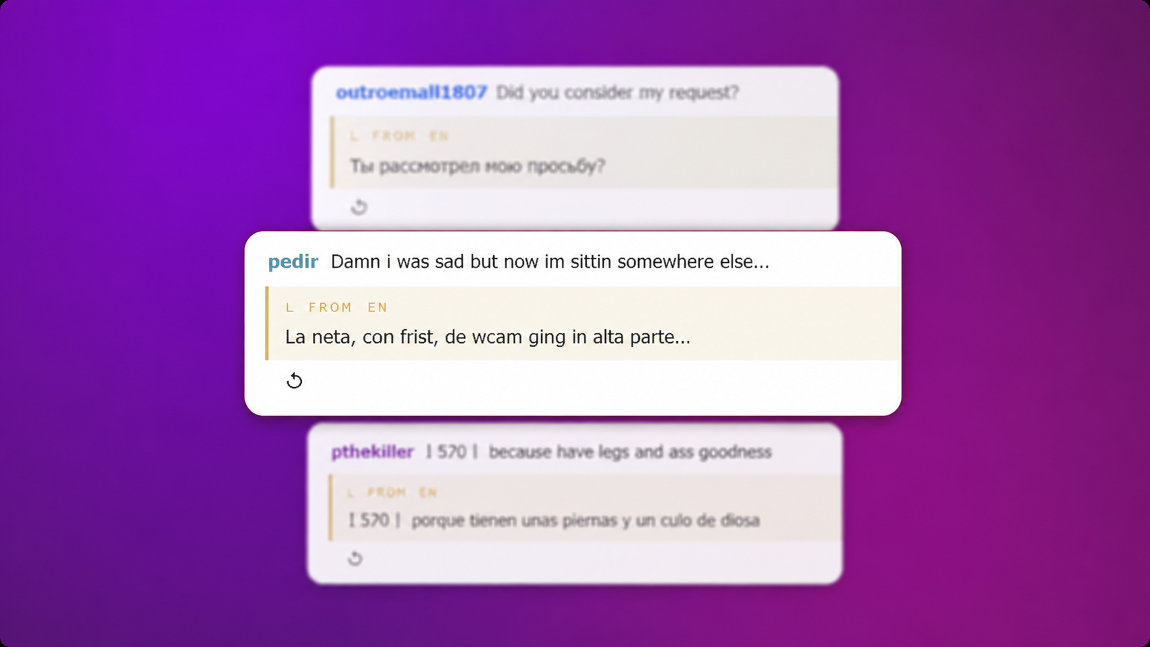 Real-time chat translation across languages